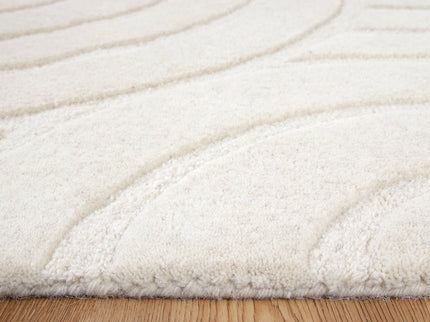 Les Nomades Ellipse Cream Wool Rug