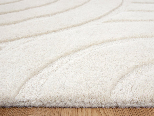 Les Nomades Ellipse Cream Wool Rug