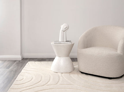 Les Nomades Ellipse Cream Wool Rug