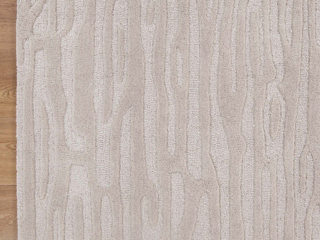 Les Nomades Sandstorm Beige Wool Rug
