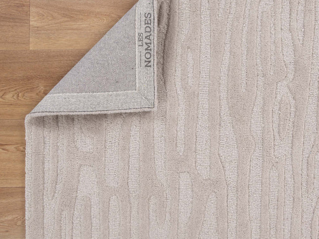 Les Nomades Sandstorm Beige Wool Rug