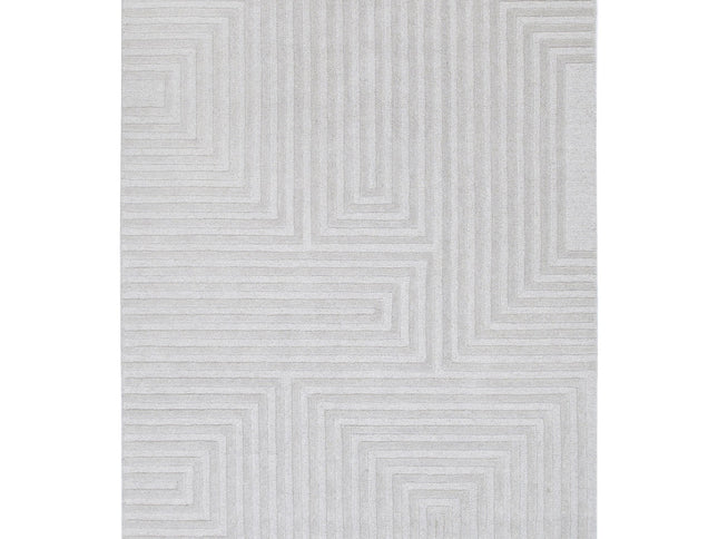 Les Nomades Felix Light Grey Wool Rug