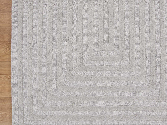 Les Nomades Felix Light Grey Wool Rug