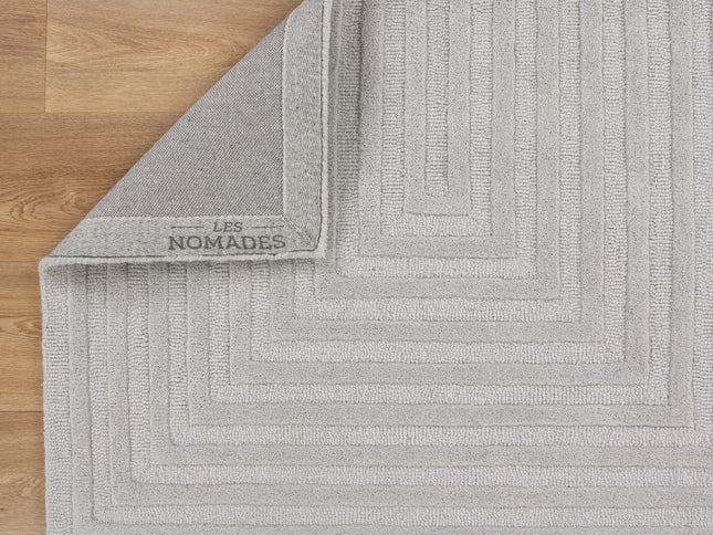 Les Nomades Felix Light Grey Wool Rug