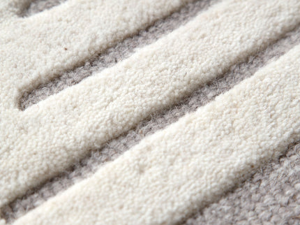Les Nomades Trilogy Greige Wool Rug