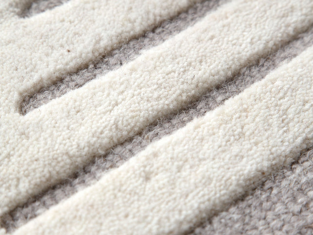 Les Nomades Trilogy Greige Wool Rug