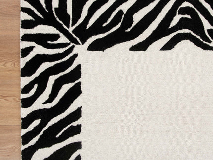 Les Nomades Zanzibar Black & White Wool Rug