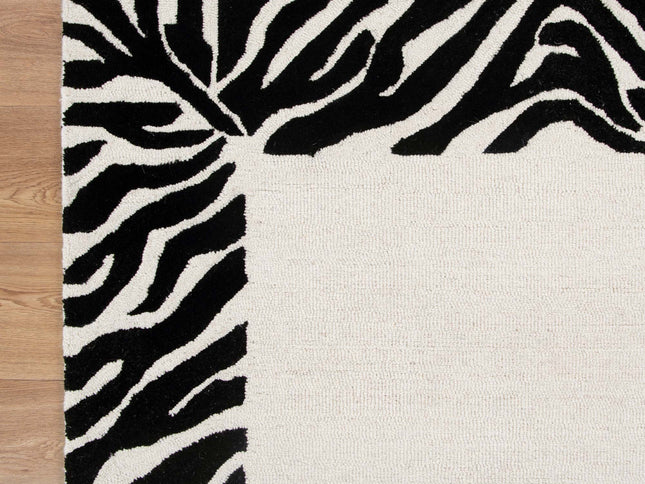 Les Nomades Zanzibar Black & White Wool Rug