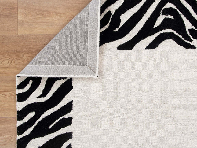 Les Nomades Zanzibar Black & White Wool Rug