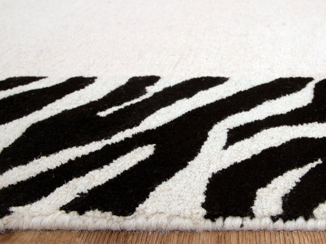Les Nomades Zanzibar Black & White Wool Rug