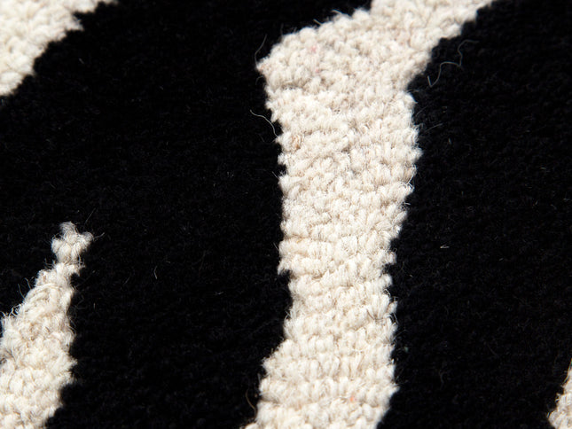 Les Nomades Zanzibar Black & White Wool Rug