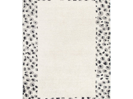 Les Nomades Leopard Cream Grey Wool Rug