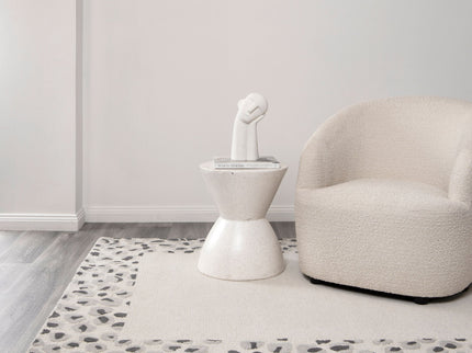 Les Nomades Leopard Cream Grey Wool Rug