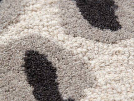 Les Nomades Leopard Cream Grey Wool Rug