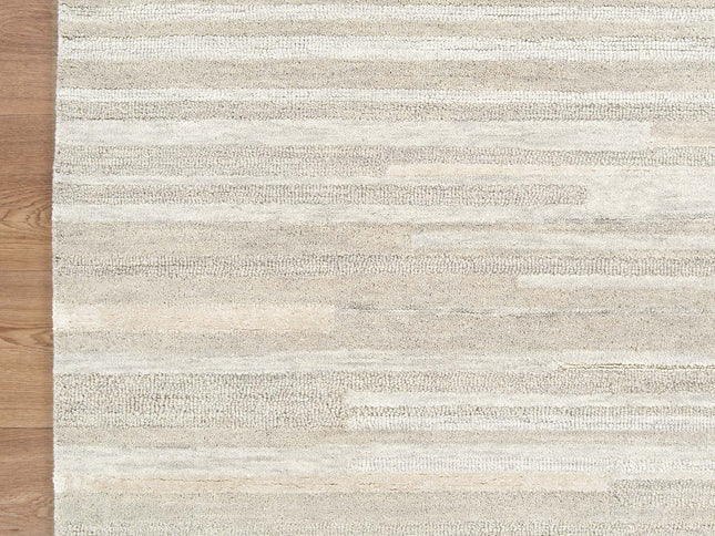 Les Nomades Linear Beige Wool Rug