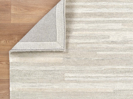 Les Nomades Linear Beige Wool Rug