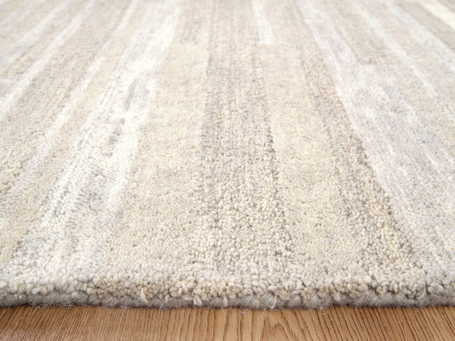 Les Nomades Linear Beige Wool Rug