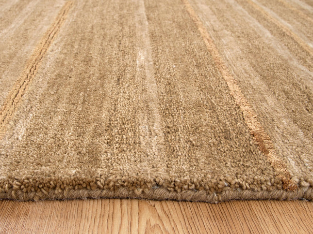 Les Nomades Linear Caramel Wool Rug