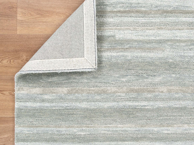 Les Nomades Linear Light Ash Wool Rug