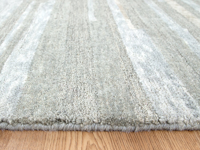Les Nomades Linear Light Ash Wool Rug