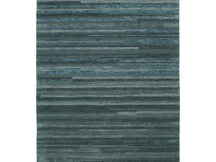 Les Nomades Linear Teal Wool Rug