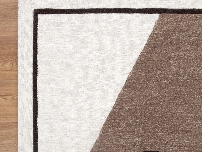 Les Nomades Minimal Beige Wool Rug