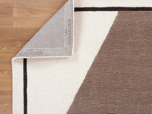 Les Nomades Minimal Beige Wool Rug