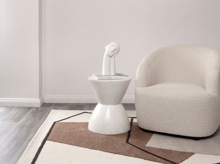 Les Nomades Minimal Beige Wool Rug