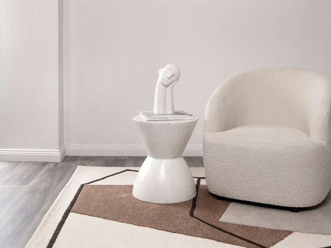 Les Nomades Minimal Beige Wool Rug