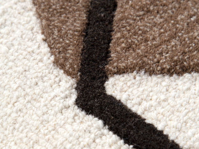 Les Nomades Minimal Beige Wool Rug