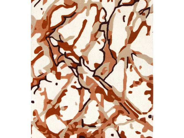 Les Nomades Tangle Rust Wool Rug