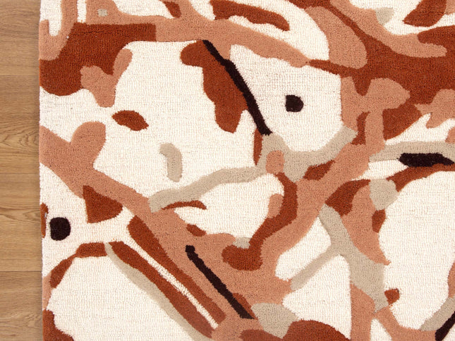 Les Nomades Tangle Rust Wool Rug