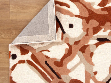 Les Nomades Tangle Rust Wool Rug