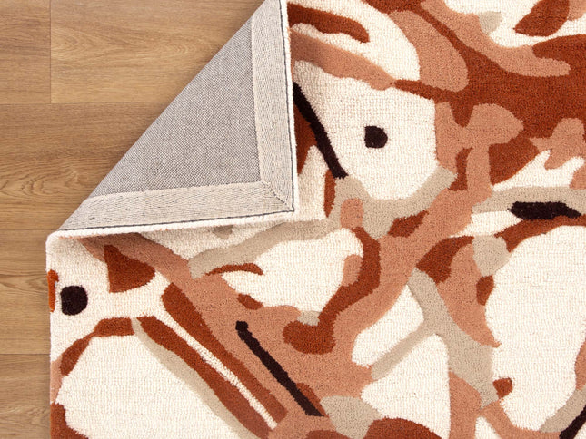 Les Nomades Tangle Rust Wool Rug