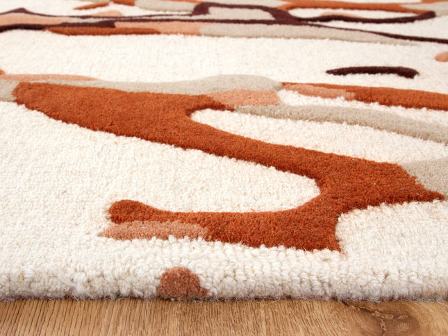 Les Nomades Tangle Rust Wool Rug