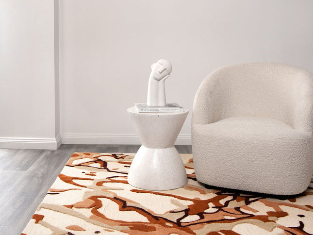 Les Nomades Tangle Rust Wool Rug