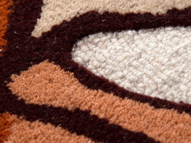 Les Nomades Tangle Rust Wool Rug