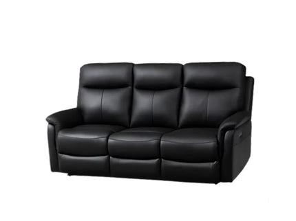 Lexi 3+1+1 Electric Recliner - Black (Leather)