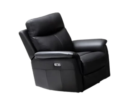 Lexi 3+1+1 Electric Recliner - Black (Leather)