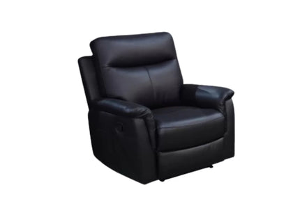 Lexi 3+1+1 Manual Recliner - Black (Leather)