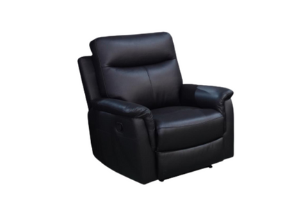 Lexi 1 Seater Manual Recliner - Black (Leather)