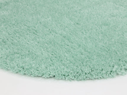 Flokati Super Soft Ultra Thick Blue Shaggy Round Rug