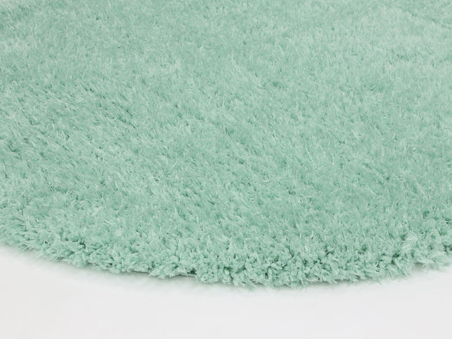 Flokati Super Soft Ultra Thick Blue Shaggy Round Rug