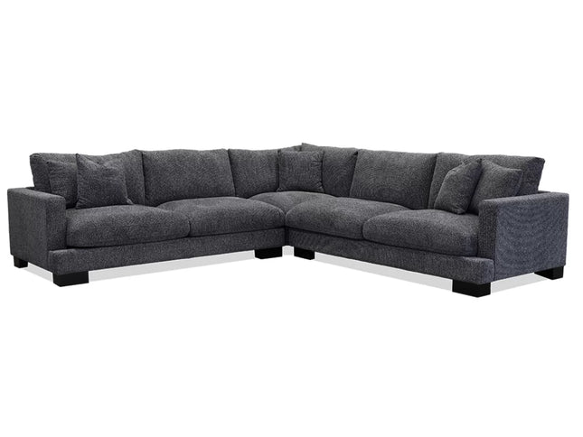 Lewis Corner Lounge - Milan 455 Charcoal