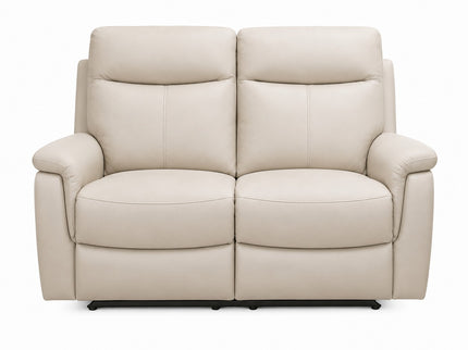 Lexi Leather 2 Seater Electric Recliner - Beige