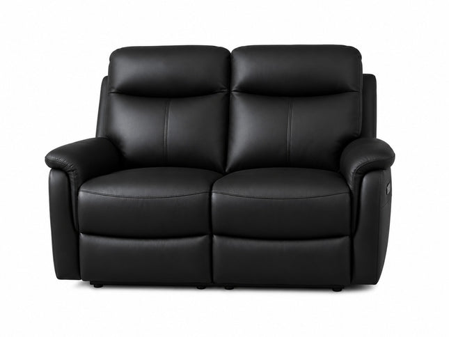 Lexi 2 Seater Electric Recliner - Black (Leather)