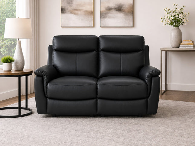 Lexi 2 Seater Electric Recliner - Black (Leather)