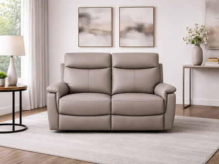 Lexi Leather 2 Seater Electric Recliner - Mocha