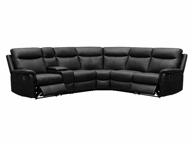 Lexi Corner Lounge - Black (Leather)