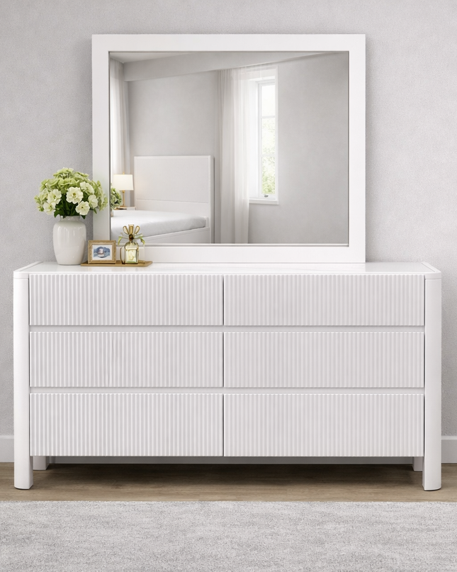 Lisbon Dresser & Mirror - White